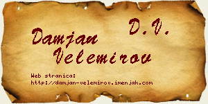 Damjan Velemirov vizit kartica